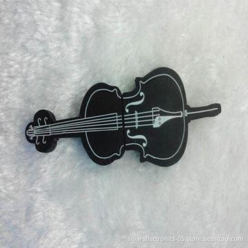 Rubber Guitar USB Flash Drives, 64MB-128GB Capacity